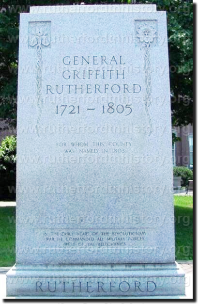 The General Griffin Rutherford monument on Rutherford County's historic Square.