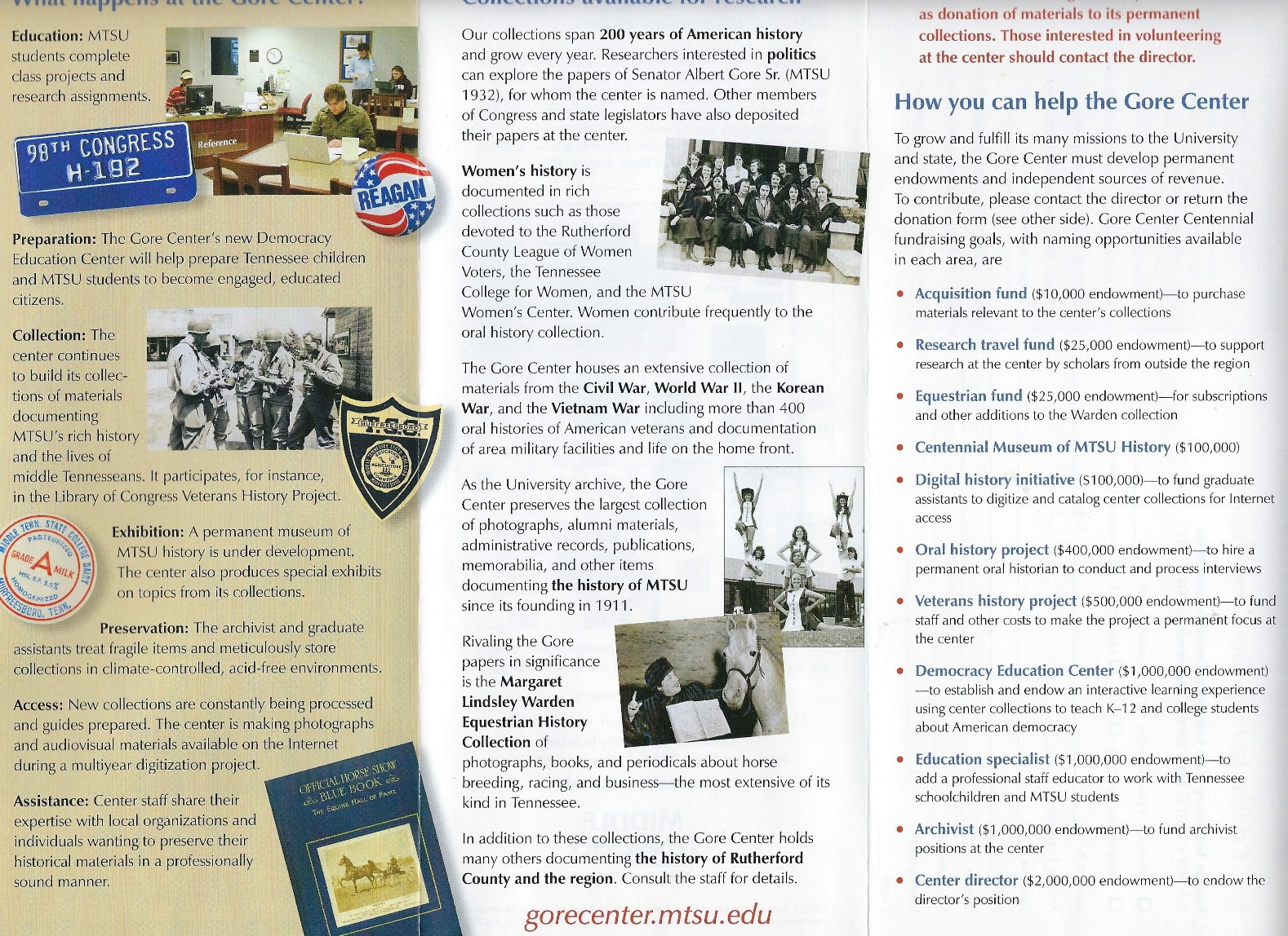 MTSU’s Gore Center Rutherford County Tennessee Historical Society