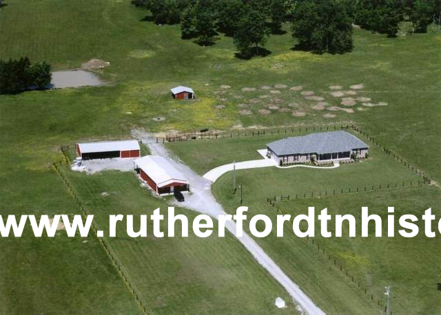 This aerial photo shows the Tony Angus Farm, most recently named a Century Farm in Rutherford County. The farm is one of two founded by African American families.