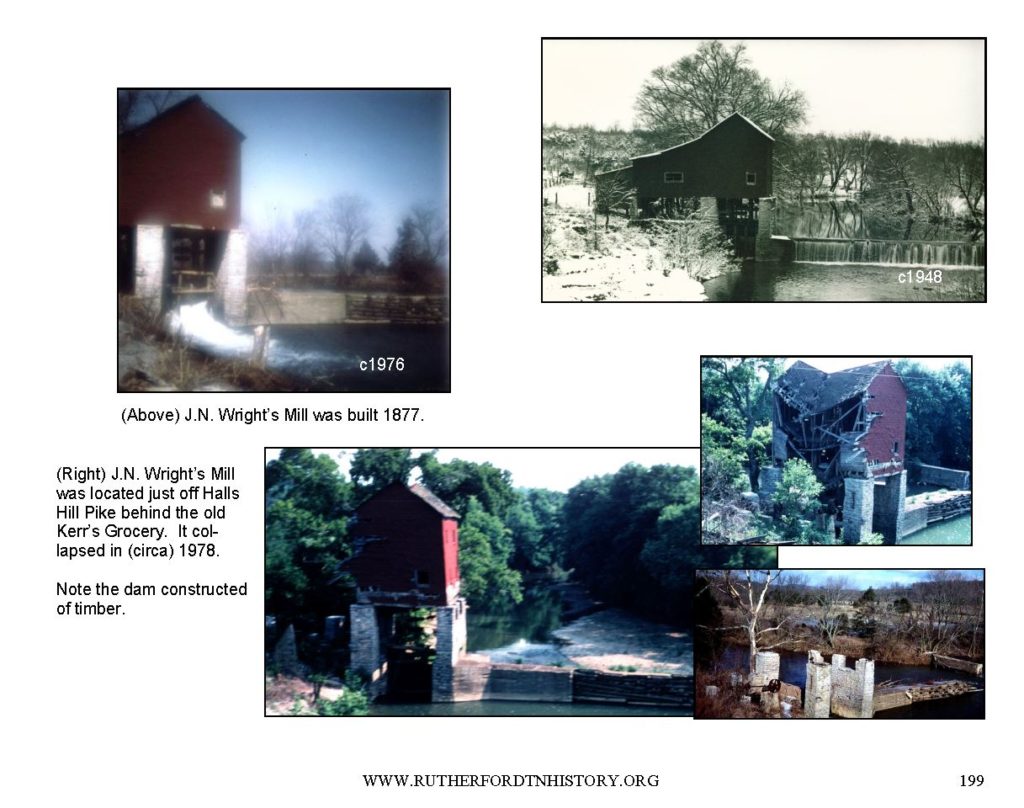 Wright’s Mill Near Halls Hill Pike – Rutherford County Tennessee ...