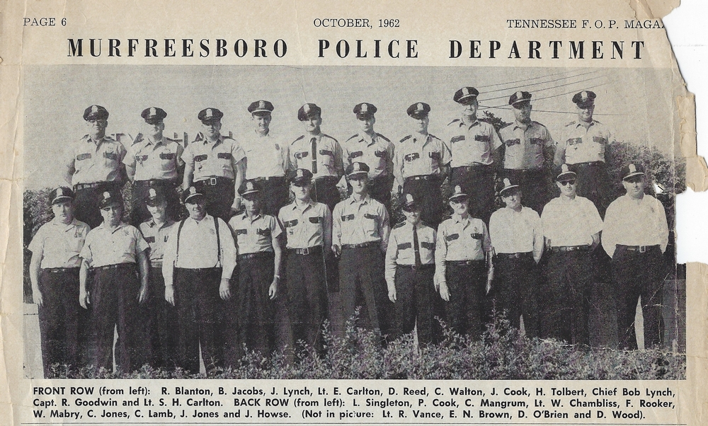 1962 Murfreesboro Police Department – Rutherford County Tennessee ...